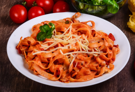 Squash and basil tagliatelle