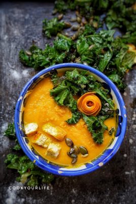 Healing carrot and turmeric soup