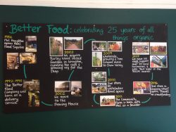 Better Food 25 year journey - artists wall