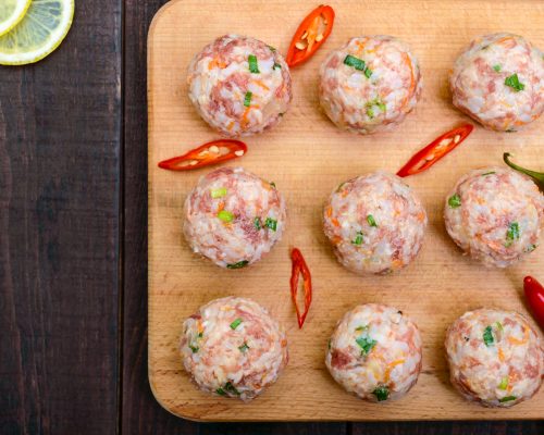 Pork, lemon and fennel seed meatballs