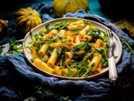 Squash and basil pasta