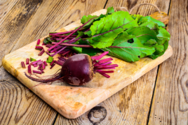 Leafy Beetroot Salad with Horseradish Dressing