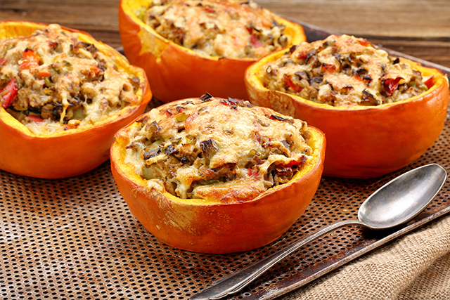 Squash (stuffed) with Stilton & greens - Better Food