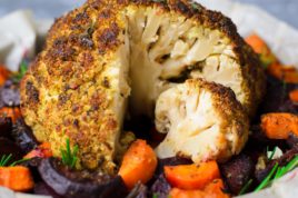 Roasted, Stuffed Cauliflower