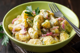 Roast Baby Potato, Spring Onion and Microgreen Salad