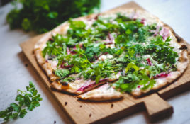 Wild Garlic and Beetroot Pizza