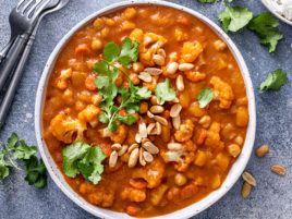 Squash and cauliflower curry