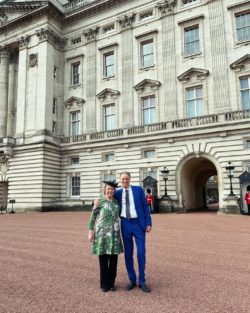 Phil outside Buckingham Palace