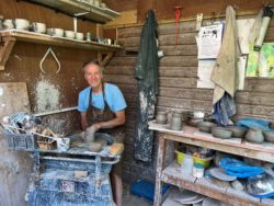 Phil in his pottery studio