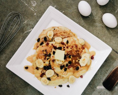 Banana bread pancakes