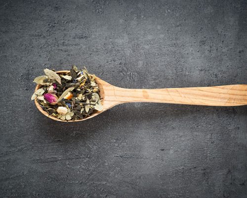 Sencha tea with rose